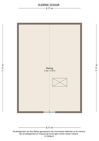 Floorplan - Zuiderlingedijk 179, 4211 BE Spijk